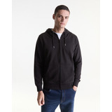 Campera Canguro Con Capucha Equus Hunter Buzo Negro Hombre