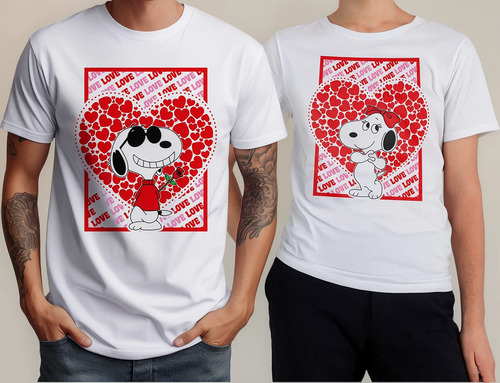 Playeras Para Parejas Snoopy Novios Duo N0#90