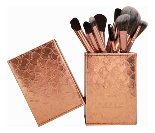 Kit De Brochas Naked X 14 Pcs - Unidad  Color Marrón