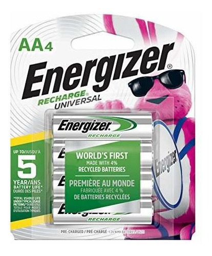 Energizer Pilas Recargables Unh15bp4 Aa 1 1