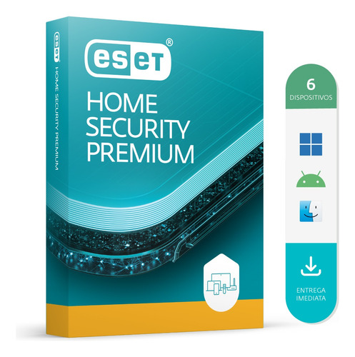 Antivírus Eset® Home Security Premium 5 Dispositivos 1 Ano