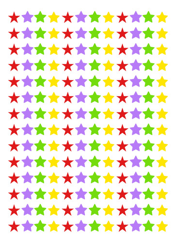 10 Planchas A4 Sticker Estrellitas Personalizados