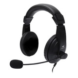 Headset Com Microfone E Volume C3tech Ph-320bk Preto Usb