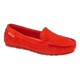 Zapato Mocasín De Dama Confort Shosh Flex 1121 Color Naranja
