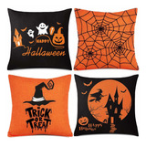 Fundas Para Cojines Estilo Halloween 16 X 16 Pulgadas 4 Pcs