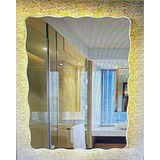 Espelho Retangular Iluminado Led Orgânico Banheiro 80x60 Moldura Led Quente 110v