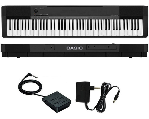 Piano Digital Casio Cdp 135bk 88 Teclas Cdp135 Pedal+fonte