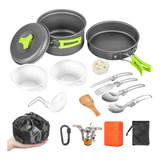 Kit De Utensilios De Cocina De Camping Antiadherente, Cuchil