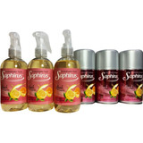 Saphirus Aromatizador Textil X 4 + Aerosol Repuesto X 4