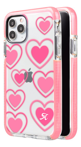 Funda Para iPhone Para Mujer Corazones Con Letra Inicial