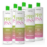 Três Kit Progressiva Shampoo E Gloss 1l - Proliss - Myphios