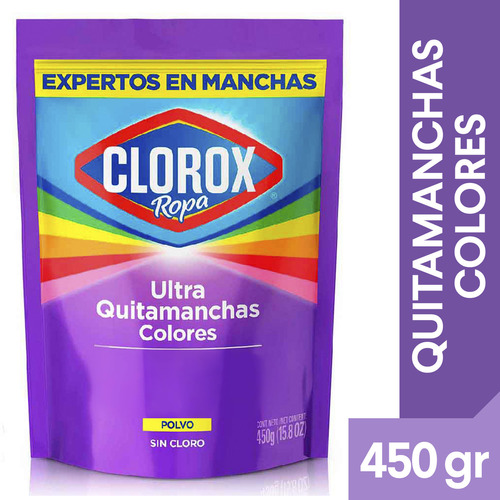 Ultra Quitamanchas En Polvo Clorox Ropa Color Doypack 450 Gr