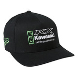 Gorra Kawi Kawasaki Flexfit Logo Negro Motocross Atv Fox 
