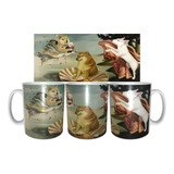 Taza Grande Perro Cheems Meme Pintura Venus 15oz  443ml