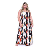 Vestido Longo Plus Size Roupa Feminina Tamanho Grande Cod295