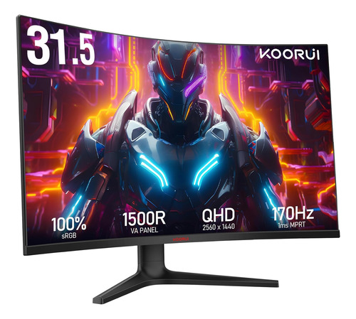 Monitor Curvo Para Juegos De 32 Pulgadas Koorui