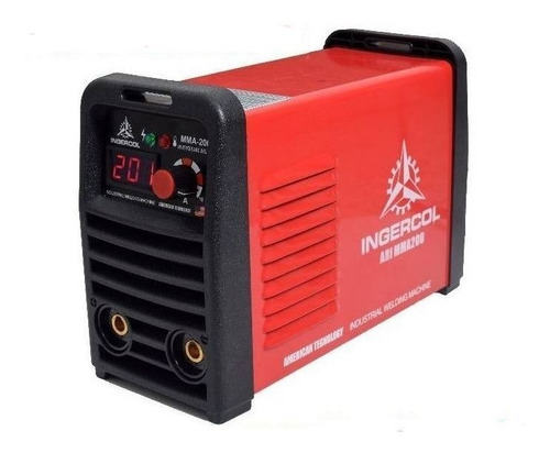 Soldadora Inverter Ingercol Mma-200 Rojo Y Negro 50hz/60hz 110v/220v