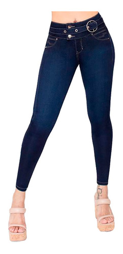 Jeans Mujer Pantalón Colombiano Mezclilla Strech Push Up 907