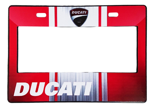 Portaplaca Para Moto Premium Ducati Rojo