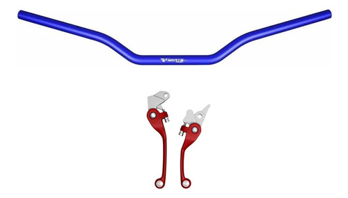 Manubrio X5 Azul + Manijas Rojas Reb Tornado Xr 150l Wirtz