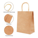 50 Bolsas Papel Kraft Con Manilla, 26x30x17. 100 Grm.