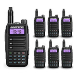 Kit 7  Rádios Walk Talk Comunicador 80km Uv16 Microfone Ip55