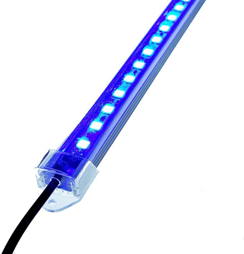 Luminária Barra 60cm 2 Azuis P/ Aquário Luzes Azul 12v