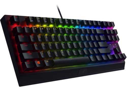 Teclado Gamer Razer Blackwidow V3 Tenkeyless Qwerty Green Inglés Us Color Negro Con Luz Rgb