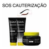 Shampoo + Cond. + Máscara Match Sos Cauterização - Química