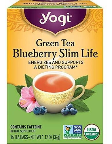 Caja De Tè Yogi Tea - Green Tea Blueberry Slim Life (paquet