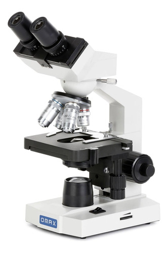 Microscopio Compuesto Binocular Led De Laboratorio Omax Con