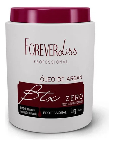 Btox Argan Oil Forever Liss 1000g Máscara Volume Zero Formol