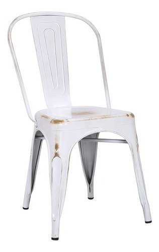 Silla Tolix Vintage Blanca/dorada