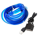 Luces Led Interiores Automóvil Cable Azul, 16.4ft/5m, ...