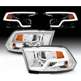 Faros Led/lupa Dodge Ram 2009 2010 2011 2012 2013-2014 Cromo