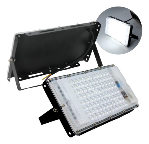 Pack 10 Super Reflector Led 100w Lupa Exterior Luz Blanca 