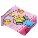 Cobertor Cunero Con Borrega De Simpson Para Bebe