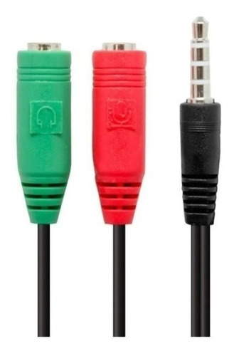 Cable Adaptador Miniplug 3.5 Auricular Microfono P/ Ps4 Xbox