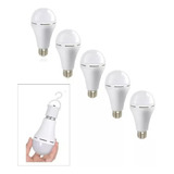 Pack X5 Ampolleta Led E27 Recargable Luz Emergencia Led 9w