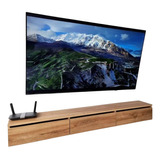 Mueble Tv Flotante, 3 Modulos Tipo Barra Rack, Centro De Tv