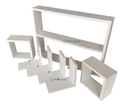 Kit 7 Peças Nicho Branco Mdf Decoração Envio Montado Enfeite