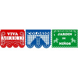 Decoración Papel Picado Personalizado Paquete 20 Tiras 5 Mt