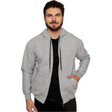 Casaco Moletom Blusa De Frio Masculino Ziper Aberto 