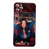 Funda Carcasa Para iPhone 11 Pro Max Caricatura Mujer