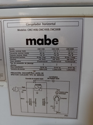 Congelador Mabe Usado En Perfecto Estado 145 Lts Gangazo