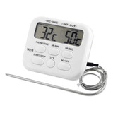 Termometro Display Digital Con Sonda Timer Para Horno Cocina