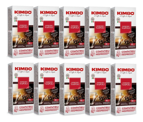 Pack 100 Cápsulas Kimbo Espresso Napoli 10 X 10  Compatible 