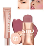 Conjunto De Maquiagem Para 2 Peças, Primer Facial+blush Stic