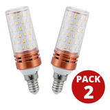 Ampolleta 16 Watts Led E14 Luz Cálida O Fría Pack 2 Unidades