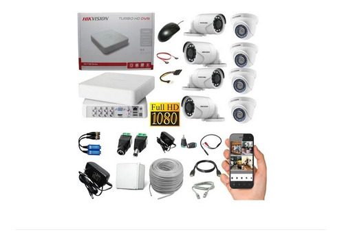 Combo Hikvision Turbo Hd Dvr 8ch + 8c Full Hd Completo